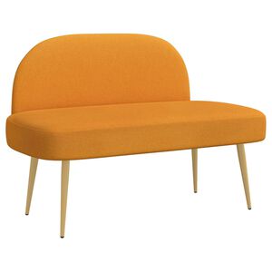 vidaXL Beklede bank met rugleuning Donkergeel 110 x 60 x 76 cm