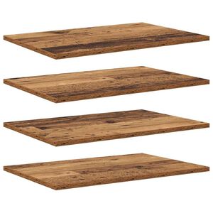 vidaXL Boekenplank Bord 4 pcs Bruin 60 x 40 x 1,5 cm Bewerkt hout