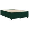 vidaXL Bedframe zonder matras 160x200 cm fluweel donkergroen