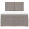vidaXL Boxspring met matras stof taupe 140x190 cm