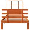 vidaXL Bed met boekenkast zonder matras grenenhout wasbruin 75x190 cm