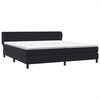 vidaXL Boxspring met matrassen fluweel zwart 200x210 cm