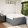 vidaXL Boxspring met matras fluweel donkergrijs 120x190 cm