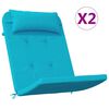 vidaXL Stoelkussens 2 st Oxford Stof Turquoise 58 x 77 x 4,5 cm
