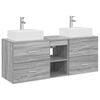 vidaXL Badkamerkastenset 3 st Grijs Sonoma 49,5 x 41 x 62,5 cm