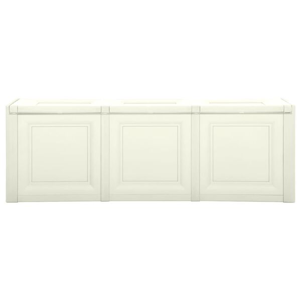 vidaXL Kussenbox 130 L 125x40x42 cm vanille-ijskleurig