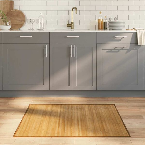 vidaXL Vloerkleed rechthoekig 80x100 cm bamboe naturel