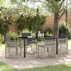 vidaXL Tuin eettafelset 5 pcs Lichtgrijs poly rattan