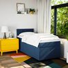 vidaXL Boxspring met matras stof blauw 90x190 cm