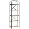 vidaXL Boekenkast 5-laags 60 x 30 x 183 cm Bewerkt hout Sonoma Eiken