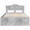 vidaXL Bedframe Concerte Grijs 135 x 190 cm Massief grenenhout