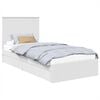 vidaXL Opslag bed met hoofdeinde met lade Wit 90 x 200 cm Bewerkt hout