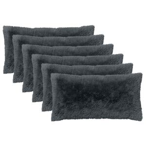 vidaXL Kussen met kussen HEERLEN 2 st Antraciet PV Fleece