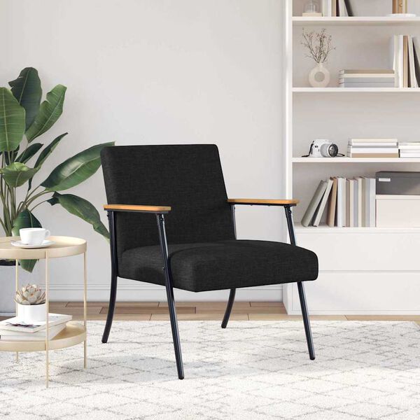 vidaXL Fauteuil Zwart 59 x 75 x 78 cm Stof