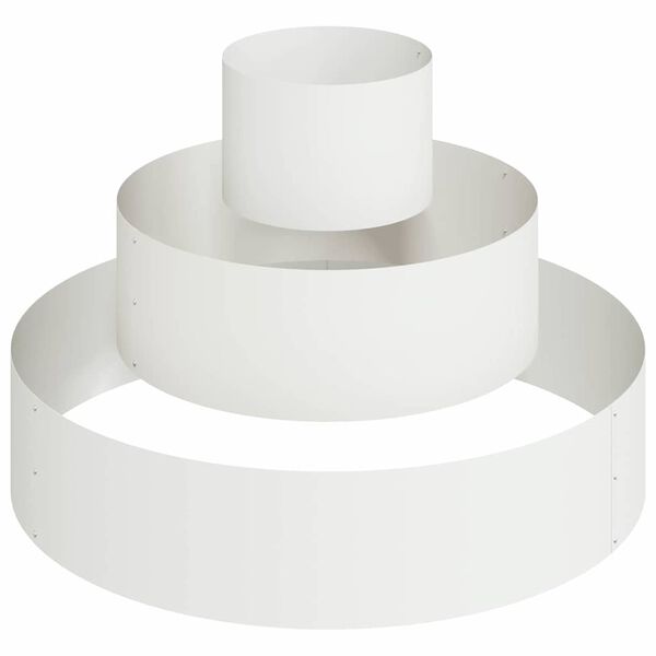 vidaXL Tuin Bloempot Wit 90 x 90 x 20 cm Koudgewalst staal