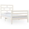 vidaXL Bedframe massief grenenhout wit 100x200 cm