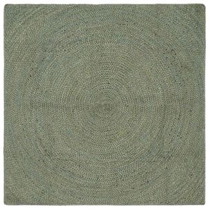 vidaXL Vloerkleden Olijfgroen 160 x 160 cm Jute