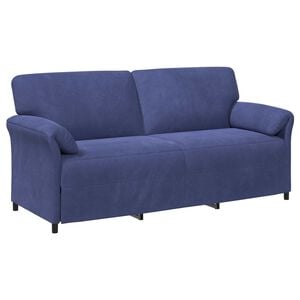 vidaXL 3-Zits Bank Politieblauw 198 x 83 x 95 cm Fluweel
