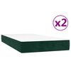 vidaXL Boxspring met matras fluweel donkergroen 200x200 cm