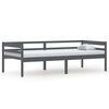 vidaXL Bedframe massief grenenhout donkergrijs 90x200 cm