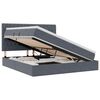 vidaXL Opslag bed met matras Donkergrijs 160 x 200 cm Fluweel