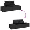vidaXL Tuin Sofa Set 11 pcs Zwart Poly Rattan en Poedergecoat Staal