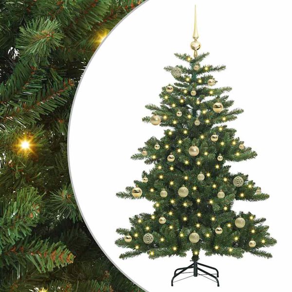 vidaXL Kunstmatige Inklapbare Kerstboom Groen 150 cm PVC en staal