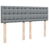 vidaXL Boxspring met matras stof lichtgrijs 140x190 cm