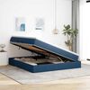 vidaXL Opslag bed met matras met matras Blauw 160 x 200 cm Polyester