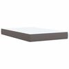 vidaXL Boxspring met matras kunstleer grijs 120x200 cm