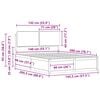 vidaXL Bedframe met Gevoerd Hoofdgedeelte Lichtgrijs 150 x 200 cm