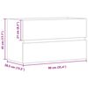 vidaXL Wastafelkast 90x38,5x45 cm bewerkt hout artisanaal eikenkleur