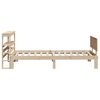 vidaXL Bedframe met hoofdbord massief grenenhout 100x200 cm