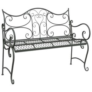 vidaXL Tuinbank 2-Aantal zitplaatsen 114 x 56,5 x 90 cm Staal
