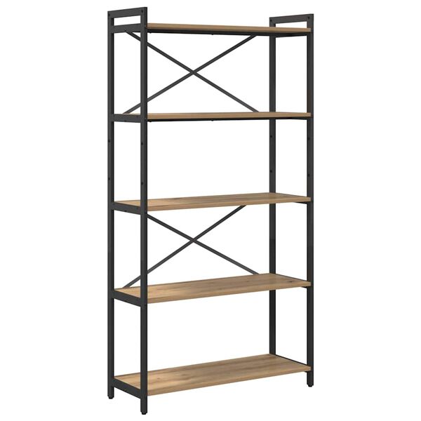 vidaXL Boekenkast Artisan Eiken 80 x 30 x 155 cm Bewerkt hout