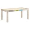 vidaXL Eettafel 180x90x76 cm massief mangohout wit