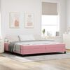 vidaXL Boxspringbed met matras Roze 200 x 200 cm Stof