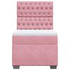 vidaXL Boxspring met matras fluweel roze 90x190 cm