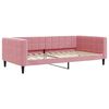 vidaXL Slaapbank met matras 100x200 cm fluweel roze
