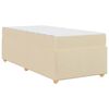 vidaXL Bedframe met matras Cr&egrave;me 100 x 200 cm Stof