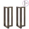 vidaXL Bartafelpoten 2 st T-vormig 40x35x(90-91) cm staal naturel