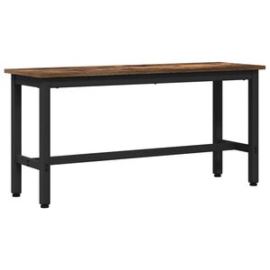vidaXL Eetbank Gerookt eiken 100 x 32,5 x 48,5 cm