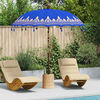 vidaXL Balinese Parasol Blauw 215 x 215 x 260 cm