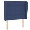 vidaXL Boxspring met matras stof blauw 90x200 cm