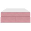 vidaXL Opbergbed met matras met matras Roze 120 x 200 cm Fluweel