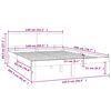 vidaXL Bedframe massief grenenhout 140x200 cm