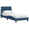 vidaXL Bed met matras stof blauw 80x200 cm