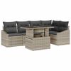 vidaXL Tuin Sofa Set met kussen met opslag 6 pcs Lichtgrijs