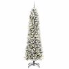 vidaXL Kunstkerstboom met 300 LED Wit 240 cm PVC en Metaal en Plastic