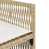 vidaXL 17-delige Tuinset met kussens poly rattan beige